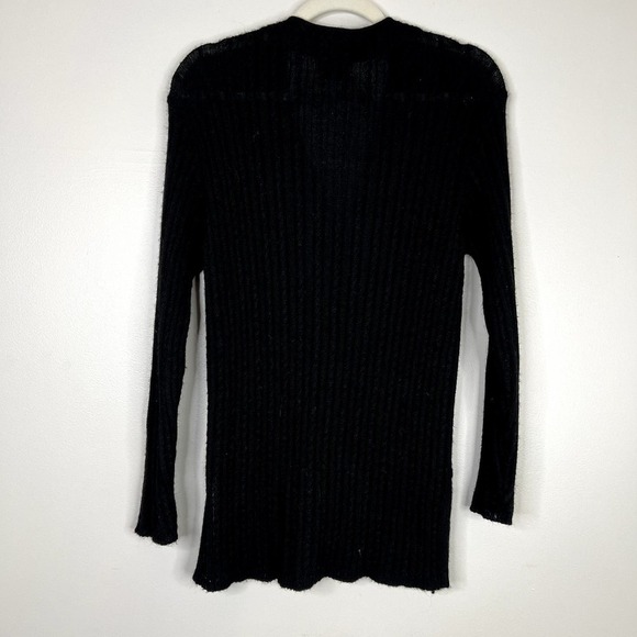 Vintage Top Knit Alpaca Blend Button Front Cardigan Sweater Longline Side Split - Picture 10 of 10